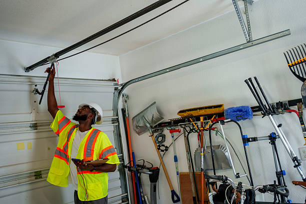 Professional Garage Door Panel Replacement technician working in Wabasha County County, MN